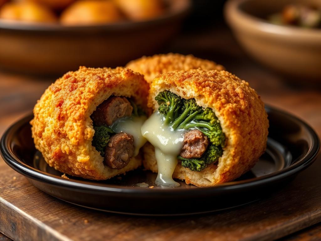 Sausage & Broccoli Rabe arancini from Giovanni's Arancini