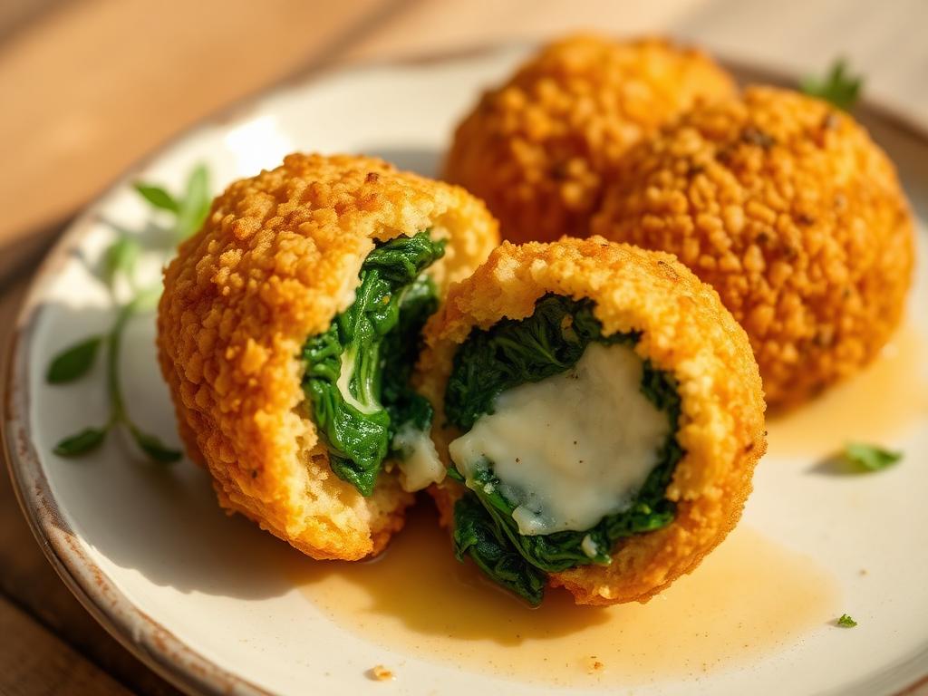 Spinach & Mozzarella arancini from Giovanni's Arancini